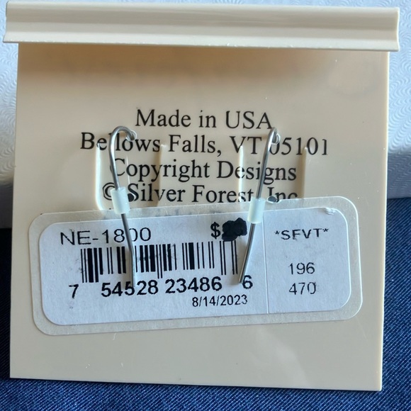 Bluebird on Layered Shapes Earrings - Never Worn with Tags - Picture 2 of 3